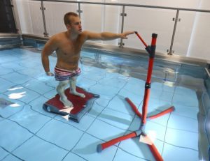Balance training on obstacle course