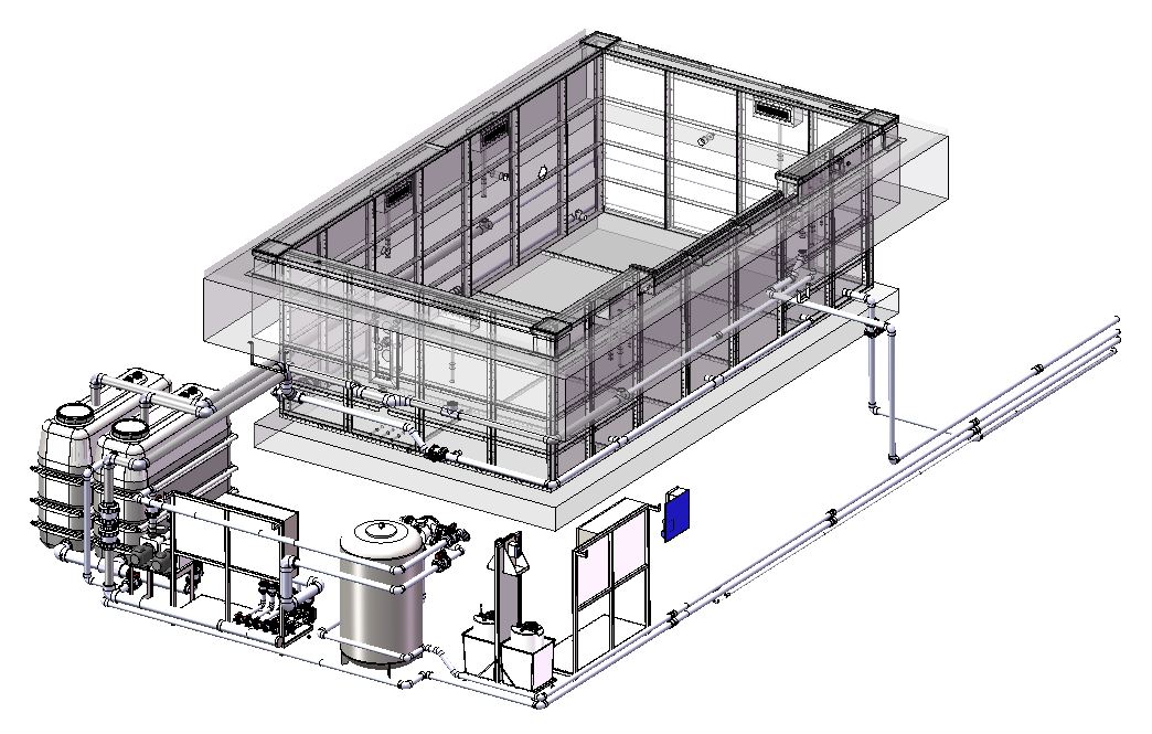 Fully integrated Modular pool 3,6 x 6,5 m with accessories