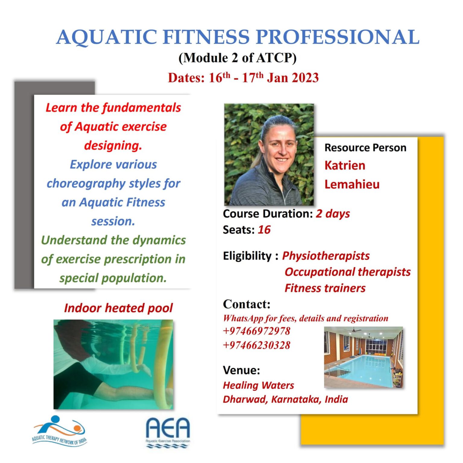 Aquatic Therapy Certification Project 3 module program EWAC Medical